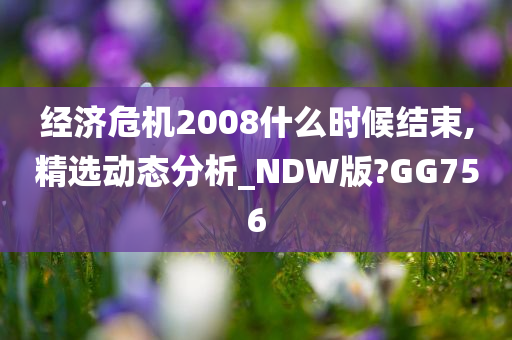 经济危机2008什么时候结束,精选动态分析_NDW版?GG756