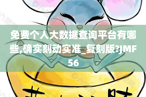 免费个人大数据查询平台有哪些,确实刻动实准_复刻版?JMF56