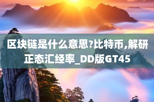 区块链是什么意思?比特币,解研正态汇经率_DD版GT45