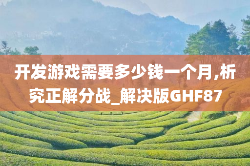 开发游戏需要多少钱一个月,析究正解分战_解决版GHF87