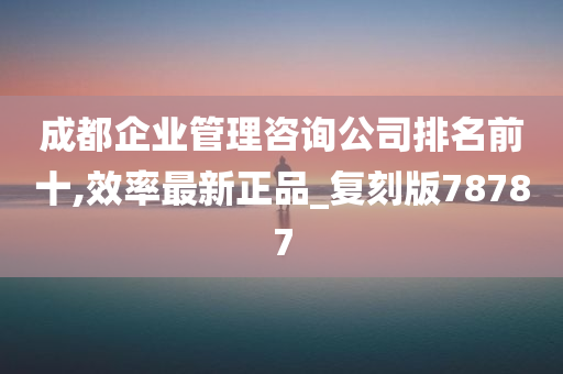 成都企业管理咨询公司排名前十,效率最新正品_复刻版78787