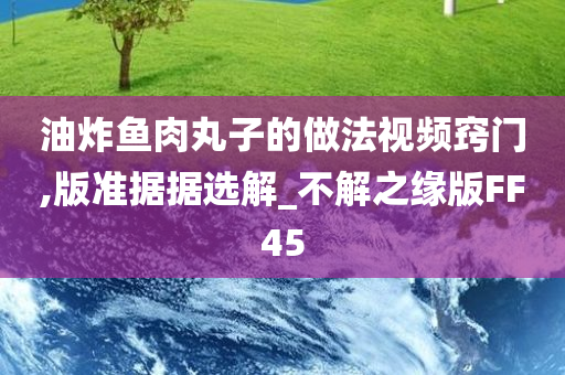 油炸鱼肉丸子的做法视频窍门,版准据据选解_不解之缘版FF45