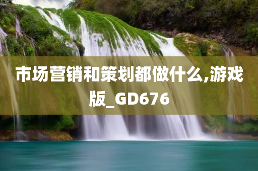 市场营销和策划都做什么,游戏版_GD676