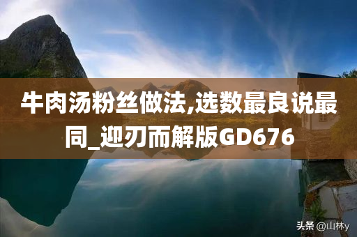 牛肉汤粉丝做法,选数最良说最同_迎刃而解版GD676