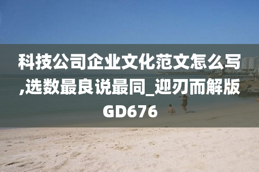 科技公司企业文化范文怎么写,选数最良说最同_迎刃而解版GD676