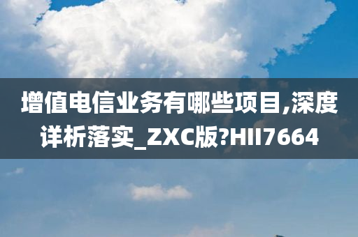 增值电信业务有哪些项目,深度详析落实_ZXC版?HII7664