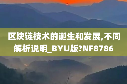 区块链技术的诞生和发展,不同解析说明_BYU版?NF8786