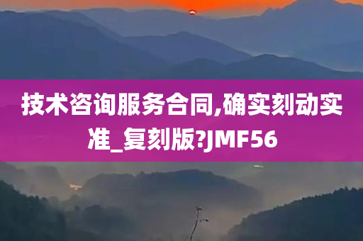 技术咨询服务合同,确实刻动实准_复刻版?JMF56