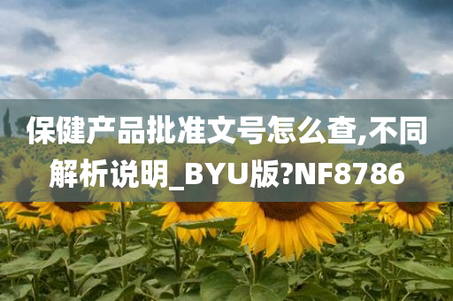 保健产品批准文号怎么查,不同解析说明_BYU版?NF8786