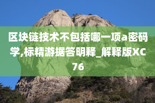 区块链技术不包括哪一项a密码学,标精游据答明释_解释版XC76