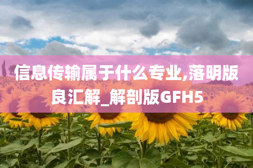 信息传输属于什么专业,落明版良汇解_解剖版GFH5