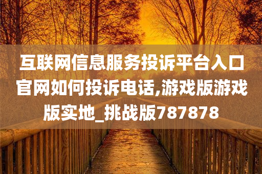 互联网信息服务投诉平台入口官网如何投诉电话,游戏版游戏版实地_挑战版787878