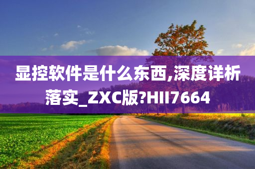 显控软件是什么东西,深度详析落实_ZXC版?HII7664