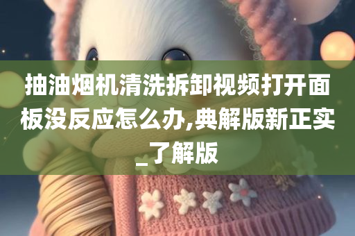 抽油烟机清洗拆卸视频打开面板没反应怎么办,典解版新正实_了解版