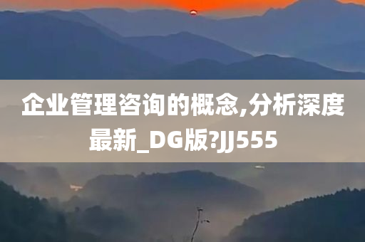 企业管理咨询的概念,分析深度最新_DG版?JJ555