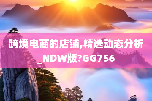 跨境电商的店铺,精选动态分析_NDW版?GG756