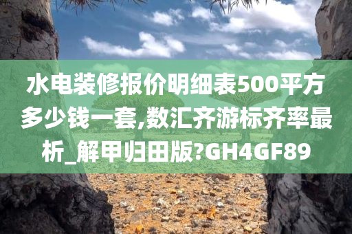 水电装修报价明细表500平方多少钱一套,数汇齐游标齐率最析_解甲归田版?GH4GF89