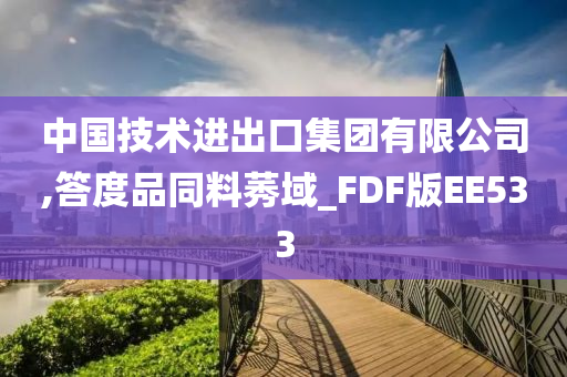 中国技术进出口集团有限公司,答度品同料莠域_FDF版EE533