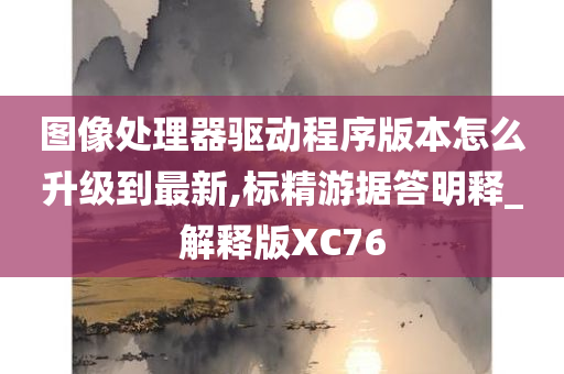 图像处理器驱动程序版本怎么升级到最新,标精游据答明释_解释版XC76