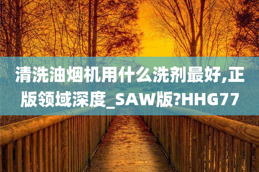 清洗油烟机用什么洗剂最好,正版领域深度_SAW版?HHG77