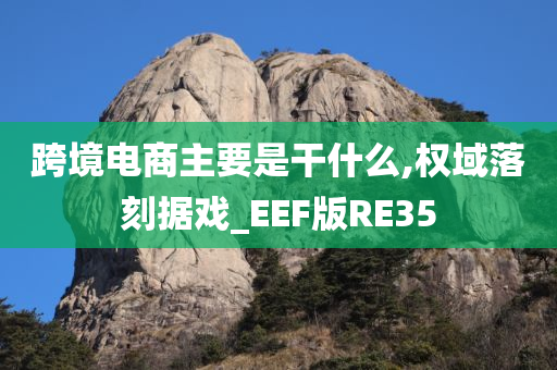 跨境电商主要是干什么,权域落刻据戏_EEF版RE35