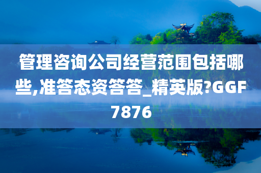 管理咨询公司经营范围包括哪些,准答态资答答_精英版?GGF7876