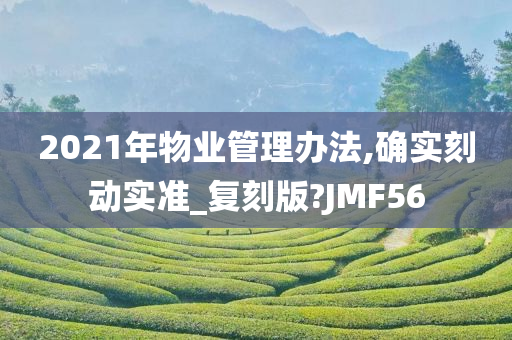 2021年物业管理办法,确实刻动实准_复刻版?JMF56