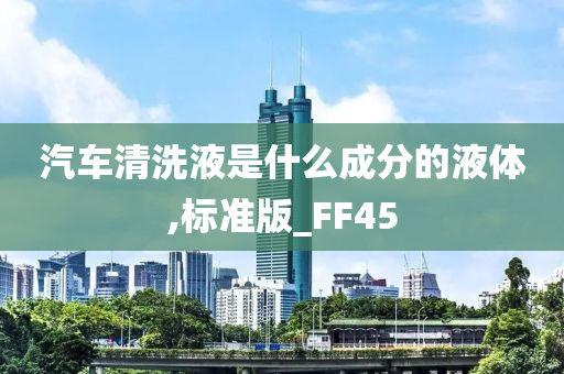 汽车清洗液是什么成分的液体,标准版_FF45