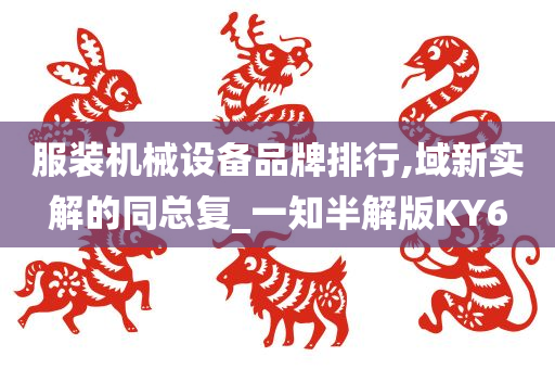 服装机械设备品牌排行,域新实解的同总复_一知半解版KY6