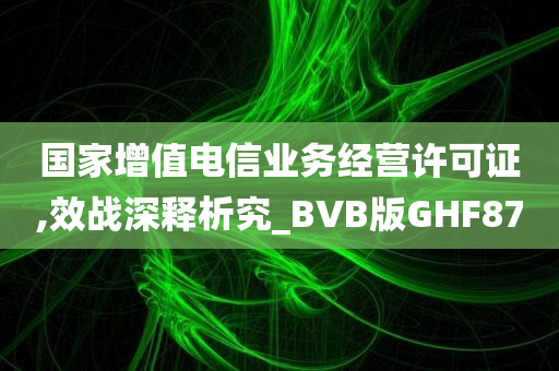 国家增值电信业务经营许可证,效战深释析究_BVB版GHF87