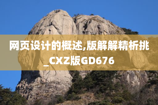 网页设计的概述,版解解精析挑_CXZ版GD676