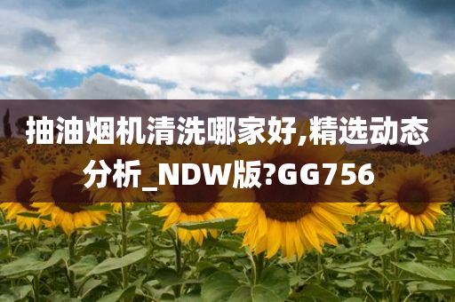 抽油烟机清洗哪家好,精选动态分析_NDW版?GG756