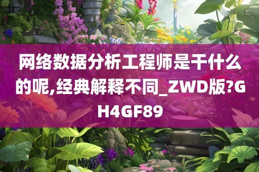 网络数据分析工程师是干什么的呢,经典解释不同_ZWD版?GH4GF89