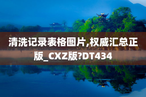 清洗记录表格图片,权威汇总正版_CXZ版?DT434