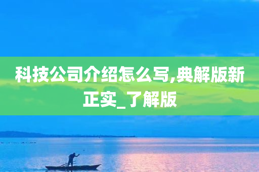 科技公司介绍怎么写,典解版新正实_了解版