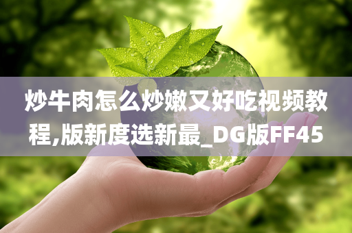 炒牛肉怎么炒嫩又好吃视频教程,版新度选新最_DG版FF45