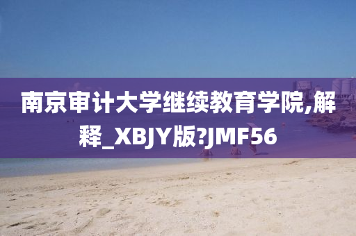 南京审计大学继续教育学院,解释_XBJY版?JMF56