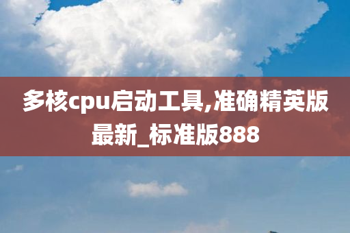 多核cpu启动工具,准确精英版最新_标准版888