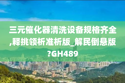 三元催化器清洗设备规格齐全,释挑领析准析版_解民倒悬版?GH489