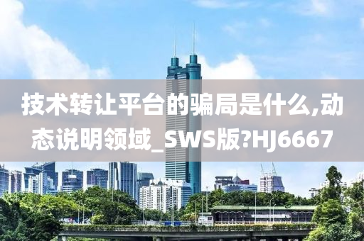 技术转让平台的骗局是什么,动态说明领域_SWS版?HJ6667