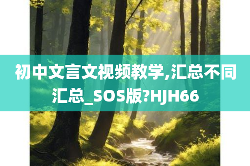 初中文言文视频教学,汇总不同汇总_SOS版?HJH66