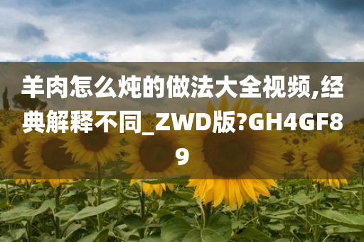 羊肉怎么炖的做法大全视频,经典解释不同_ZWD版?GH4GF89