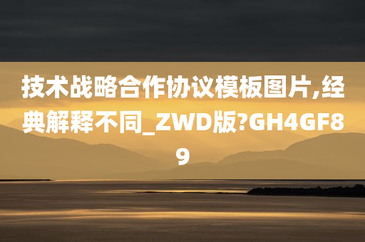 技术战略合作协议模板图片,经典解释不同_ZWD版?GH4GF89