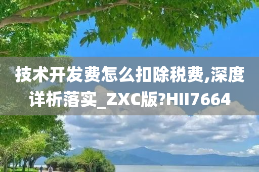 技术开发费怎么扣除税费,深度详析落实_ZXC版?HII7664