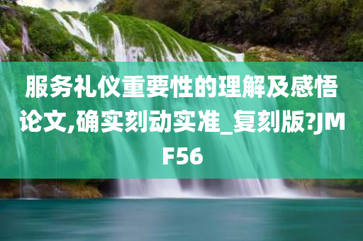 服务礼仪重要性的理解及感悟论文,确实刻动实准_复刻版?JMF56