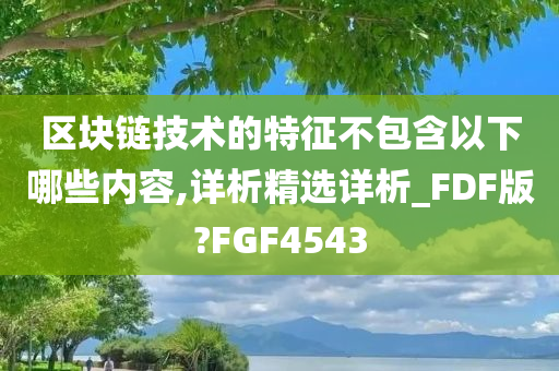 区块链技术的特征不包含以下哪些内容,详析精选详析_FDF版?FGF4543