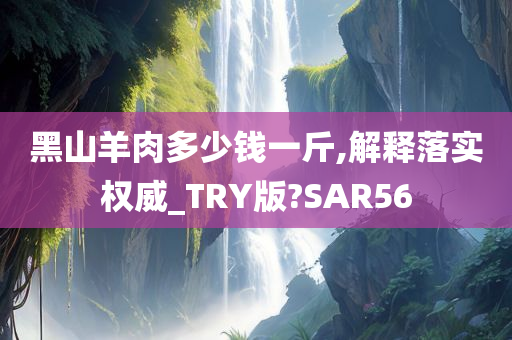 黑山羊肉多少钱一斤,解释落实权威_TRY版?SAR56