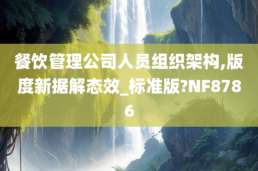 餐饮管理公司人员组织架构,版度新据解态效_标准版?NF8786