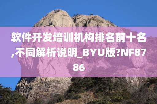 软件开发培训机构排名前十名,不同解析说明_BYU版?NF8786