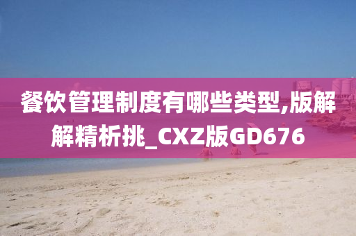 餐饮管理制度有哪些类型,版解解精析挑_CXZ版GD676